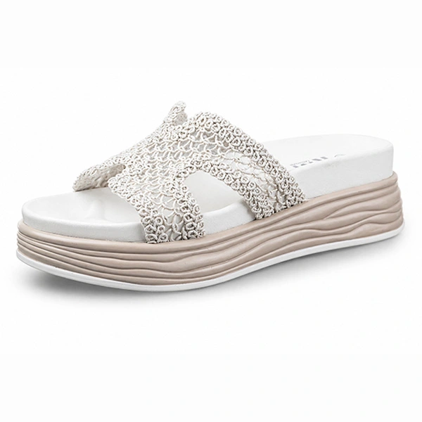 Sandale Compense pour femme 89624 blanc